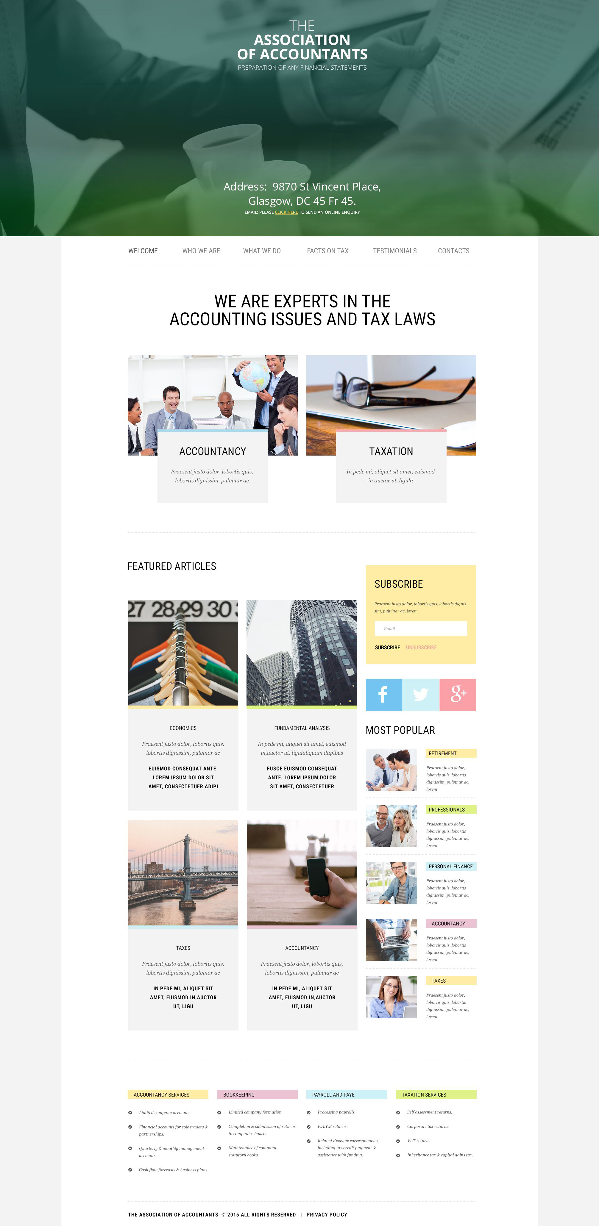 Accountant General Website Template