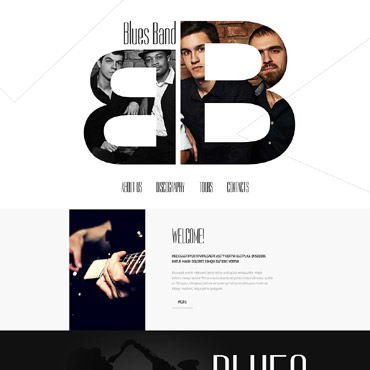 Band Biography Responsive Website Templates 55079