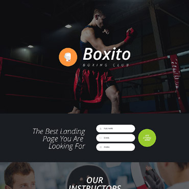 Boxing Sport Landing Page Templates 55101