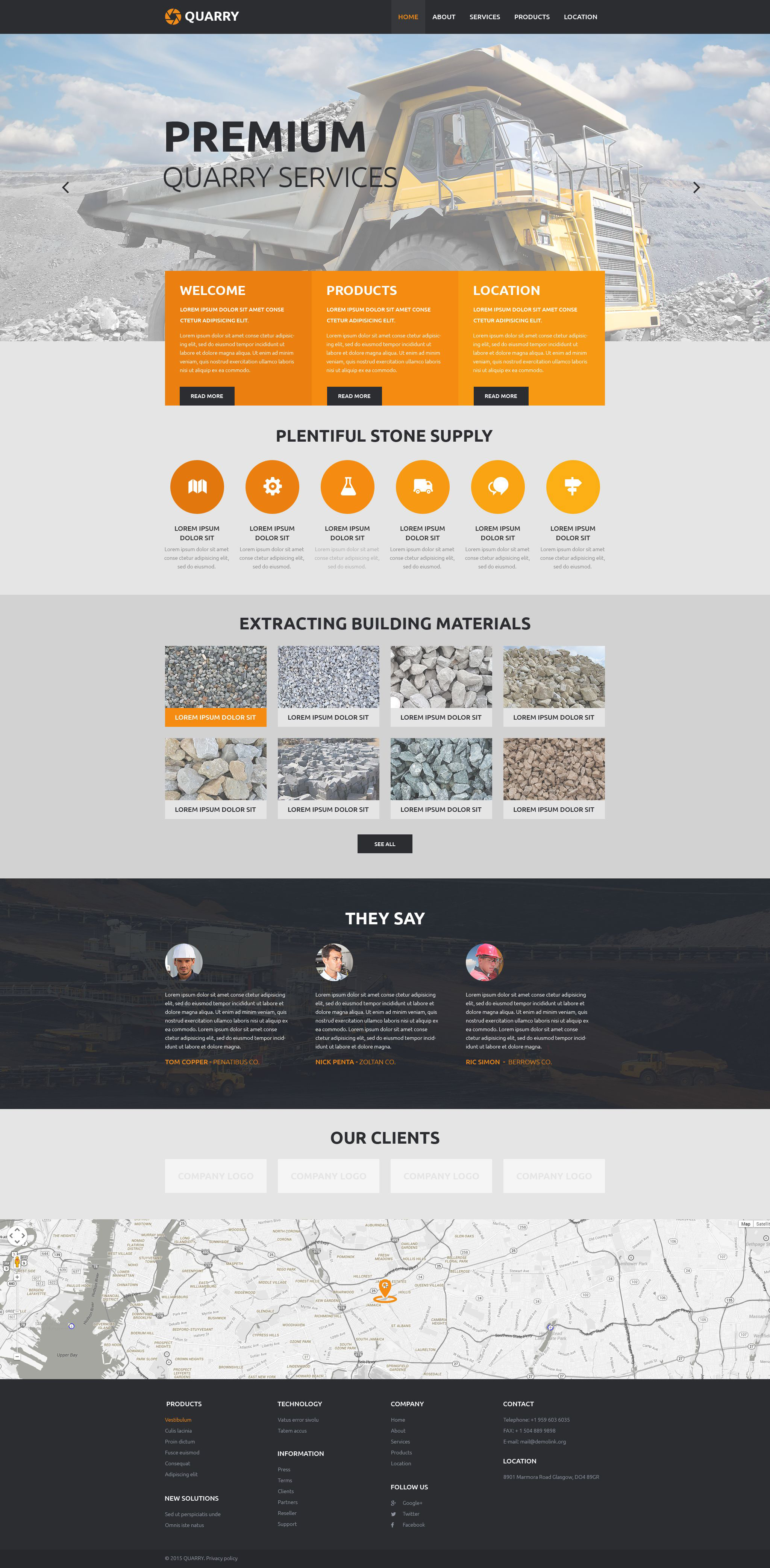 Quarry Website Template