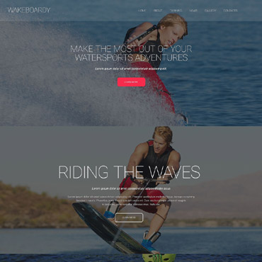 Runner Wakeboarding Responsive Website Templates 55105