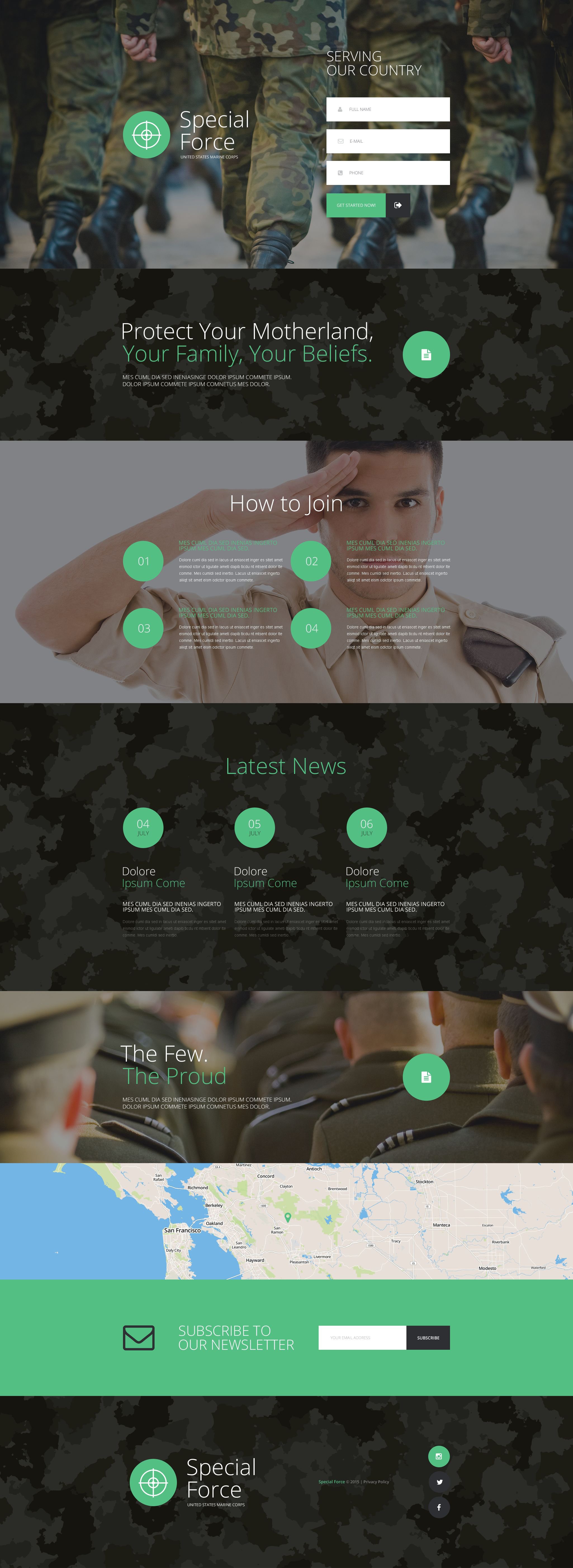 Army Responsive Landing Page Template