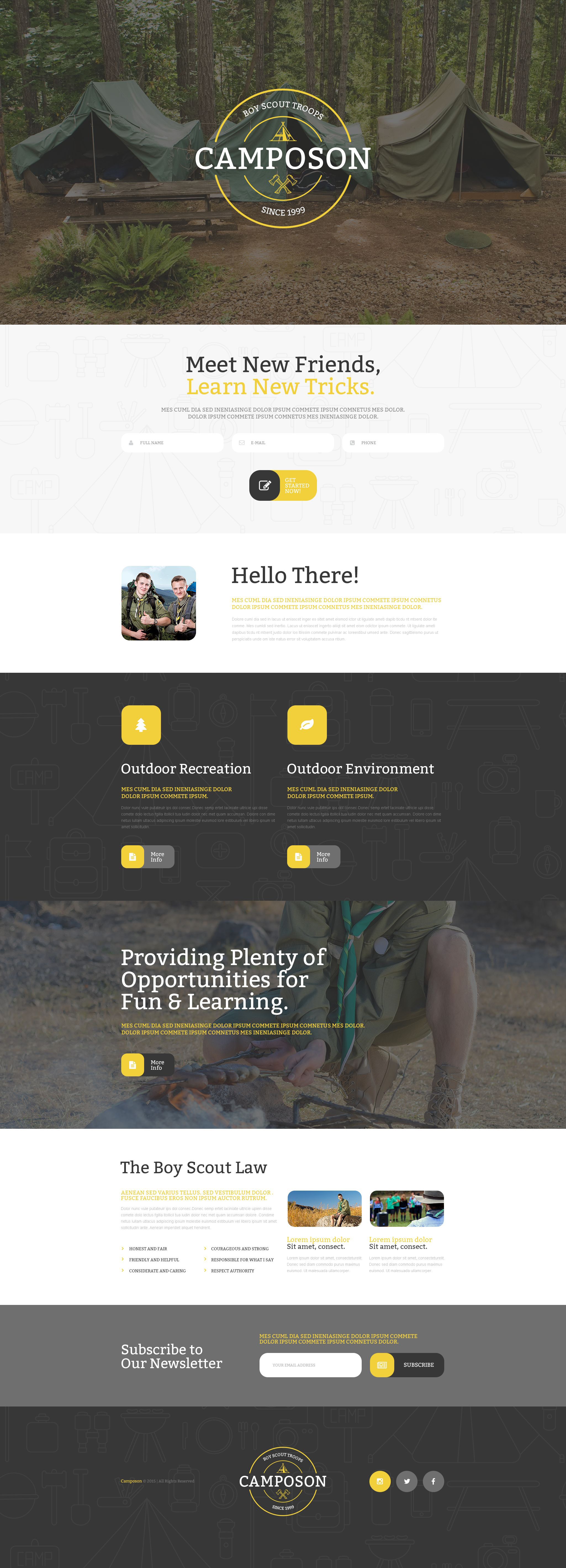 Summer Camp Responsive Landing Page Template