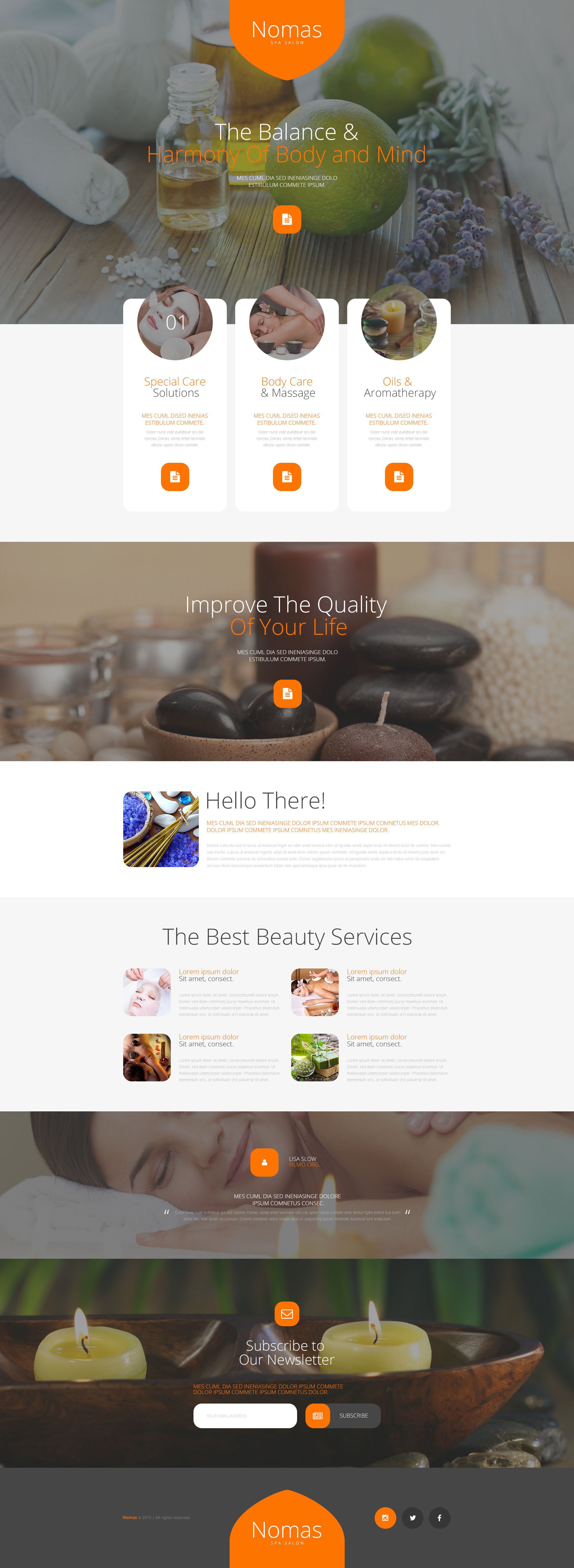 Spa Accessories Responsive Landing Page Template