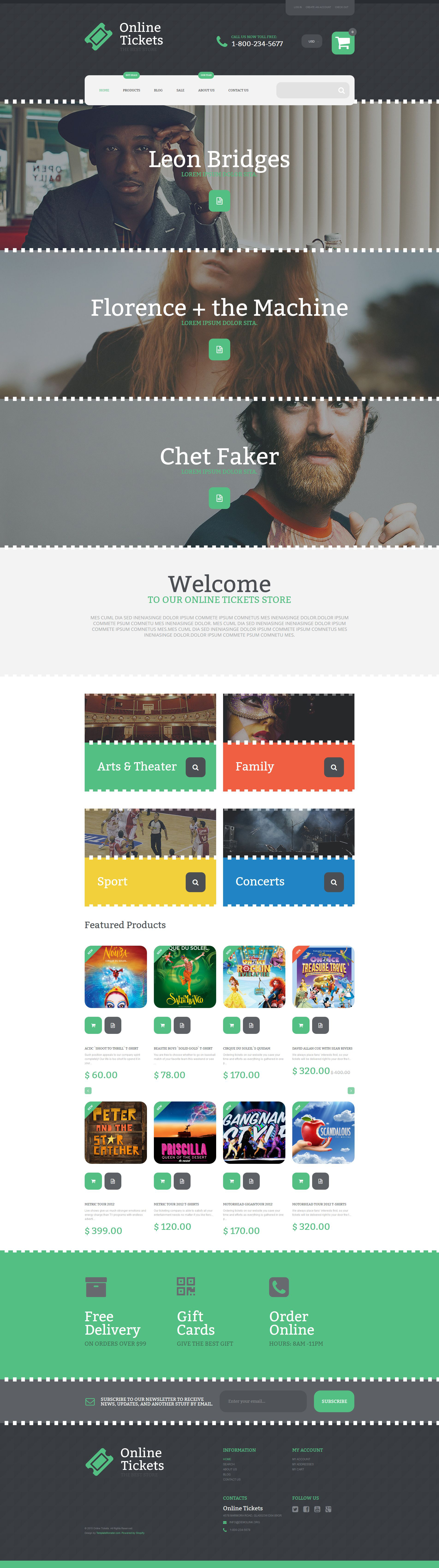 Online Tickets Shopify Theme