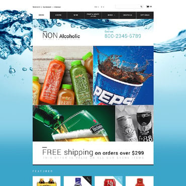 Beverage Alcohol-free OpenCart Templates 55261