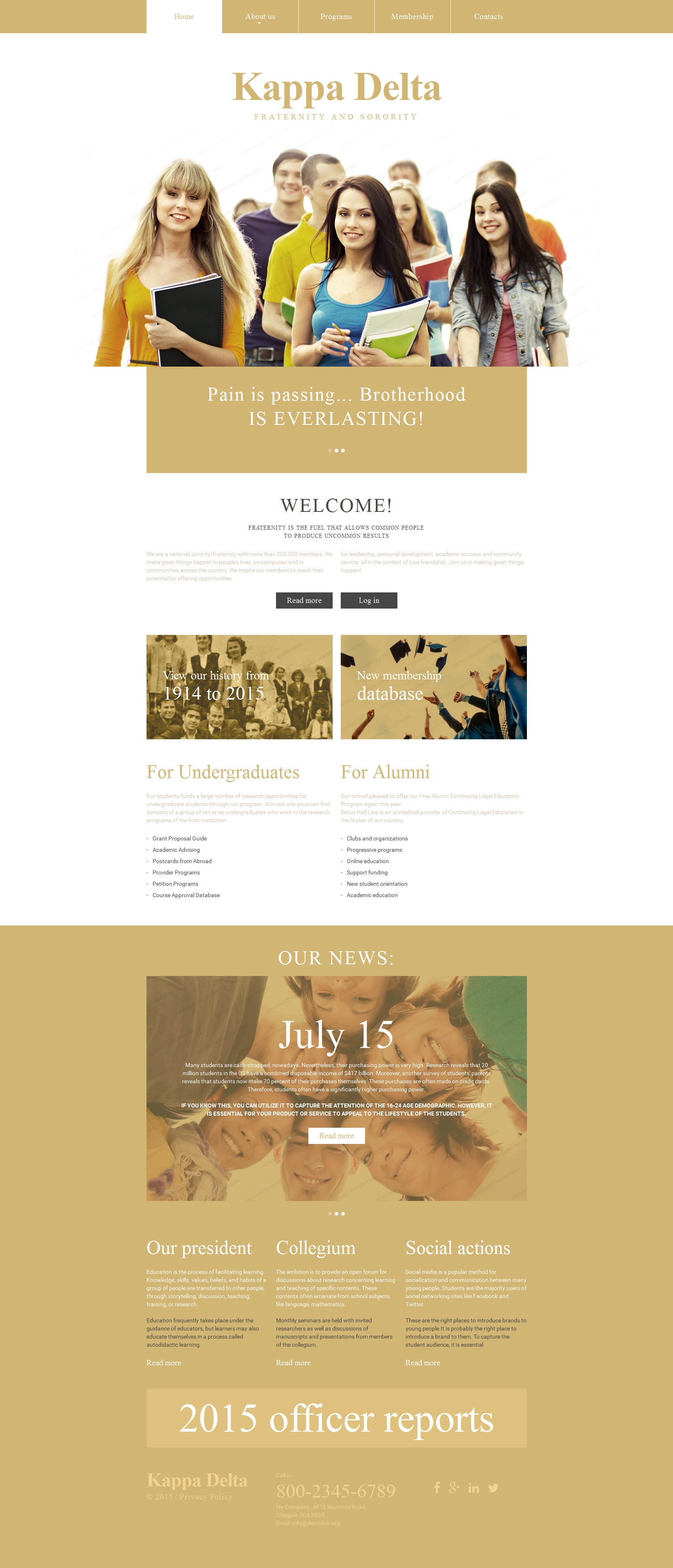 Kappa Delta Website Template