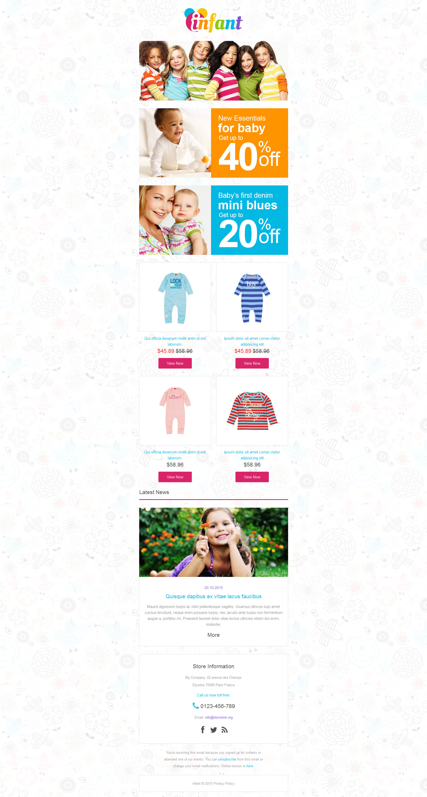 Baby Store Responsive Newsletter Template