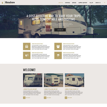 Camper Trailers Responsive Website Templates 55290
