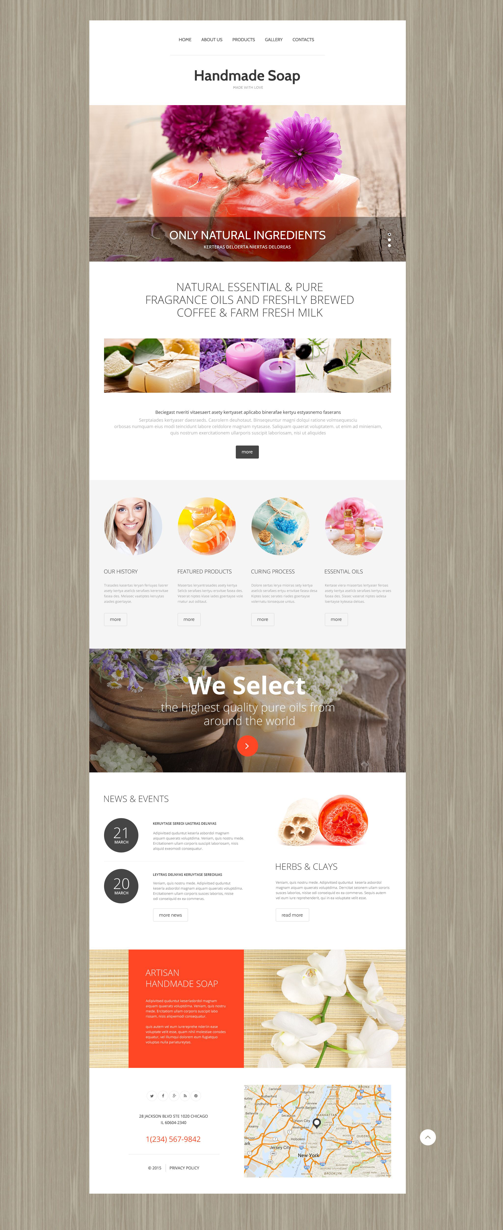 Handmade Soap Website Template