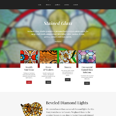 Stained Glass Responsive Website Templates 55294