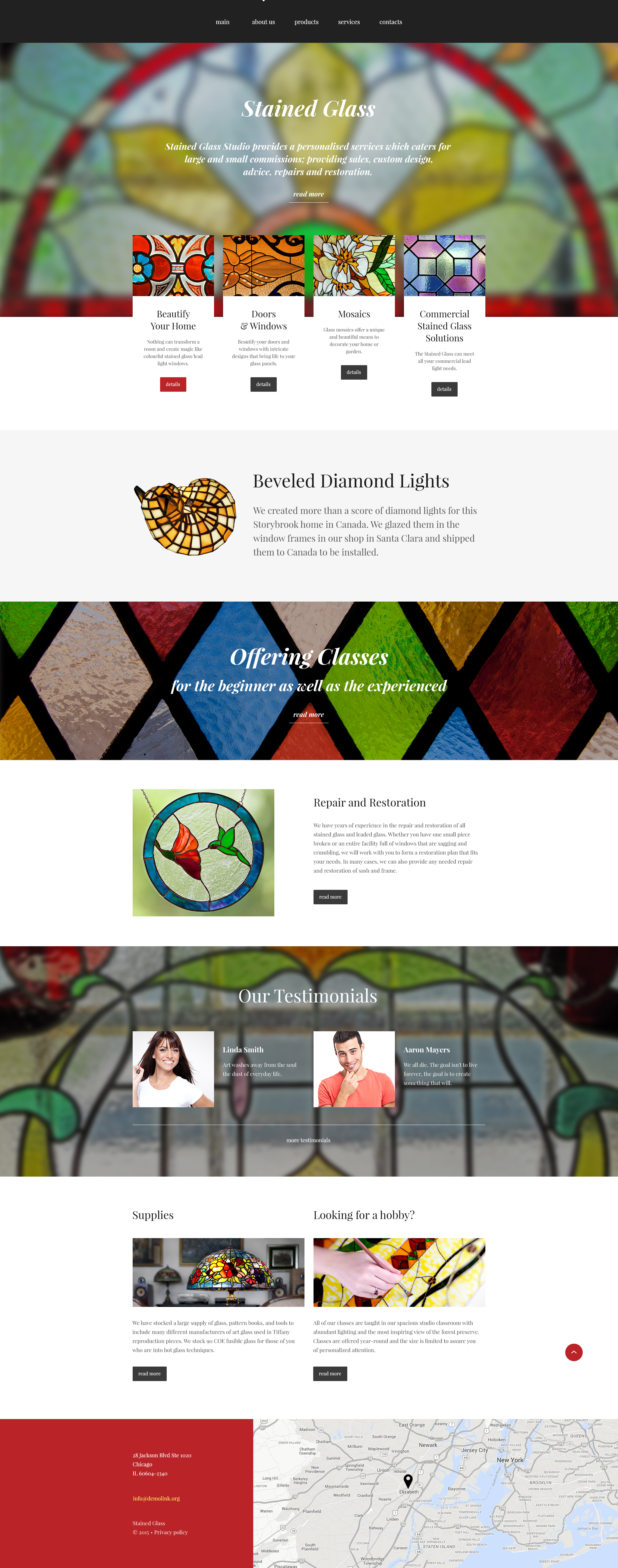 Stained Glass Studio Website Template