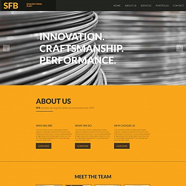 Manufacturing Factory Moto CMS 3 Templates 55328