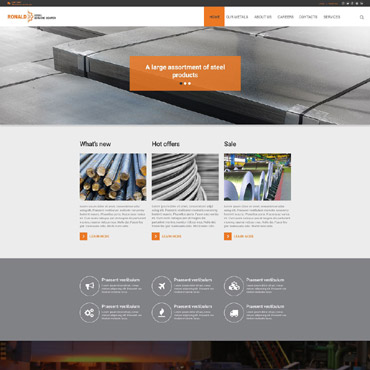 Steel Industrial Responsive Website Templates 55347
