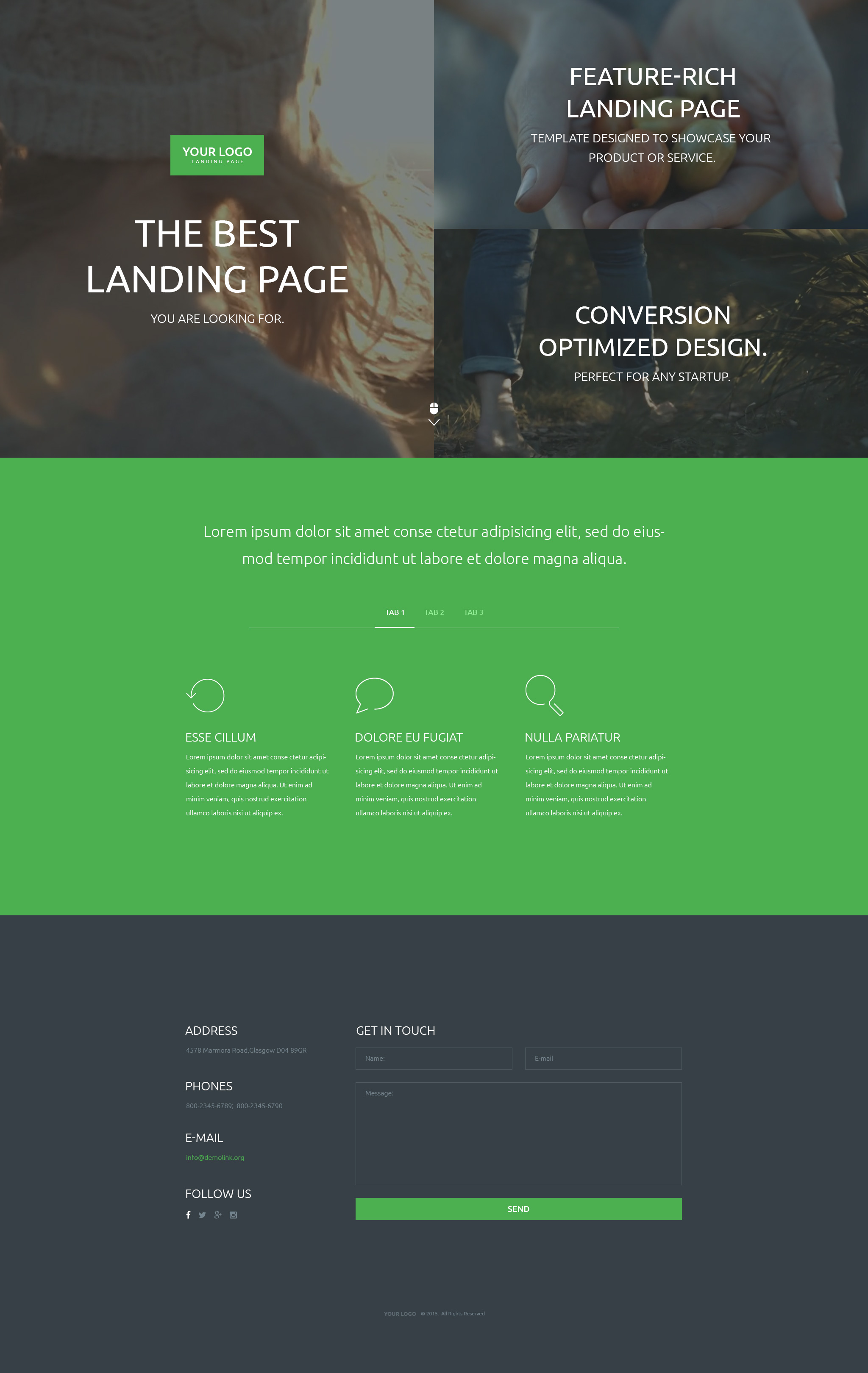 Business & Services Responsive Landing Page Template