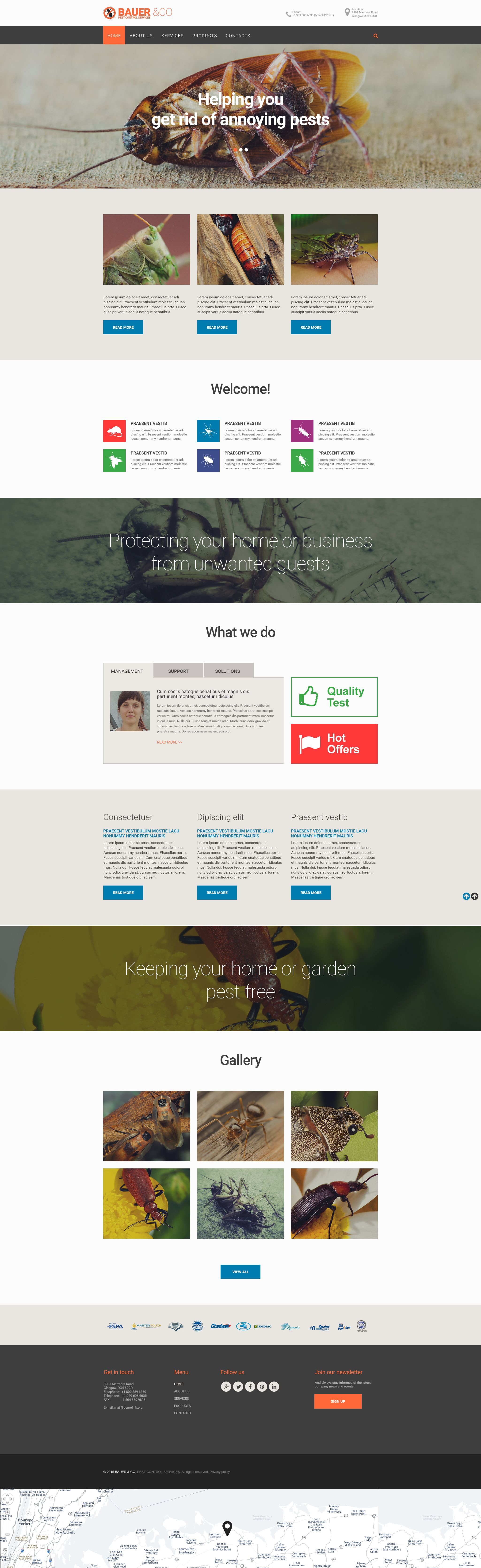 Pest Control Responsive Website Template