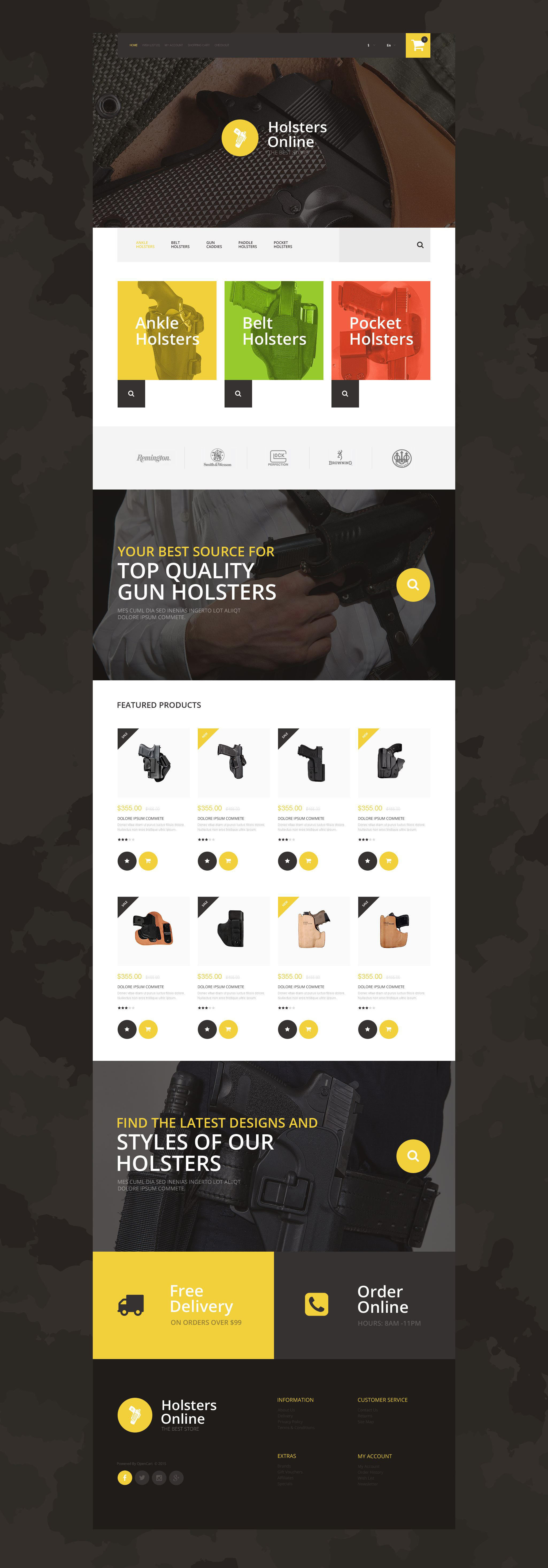 Holsters Online Store OpenCart Template