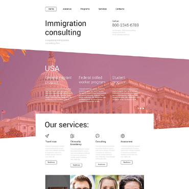 Consulting Immigrant Responsive Website Templates 55439