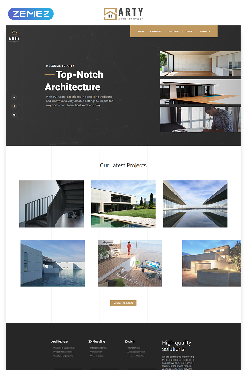 Arty - Architecture Multipage Creative Bootstrap HTML5 Website Template