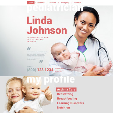 Johnson Pediatrician Responsive Website Templates 55449