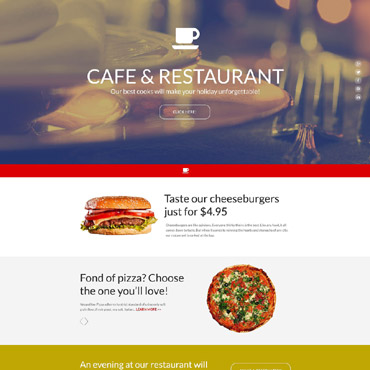 Restaurant Food Landing Page Templates 55463