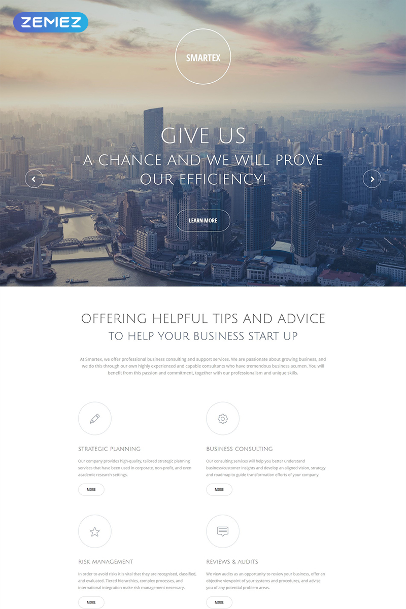 Smartex - Business Consulting Clean HTML5 Landing Page Template
