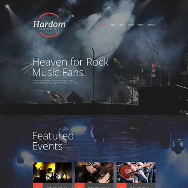 Hard Rock Responsive Website Templates 55474
