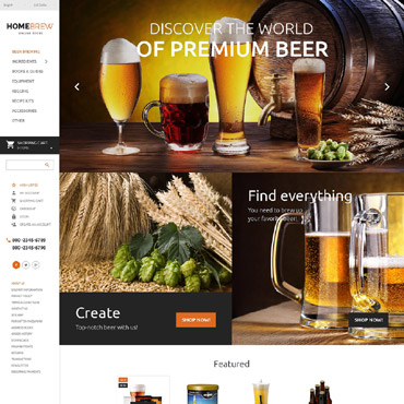 Brewer Homebrew OpenCart Templates 55559