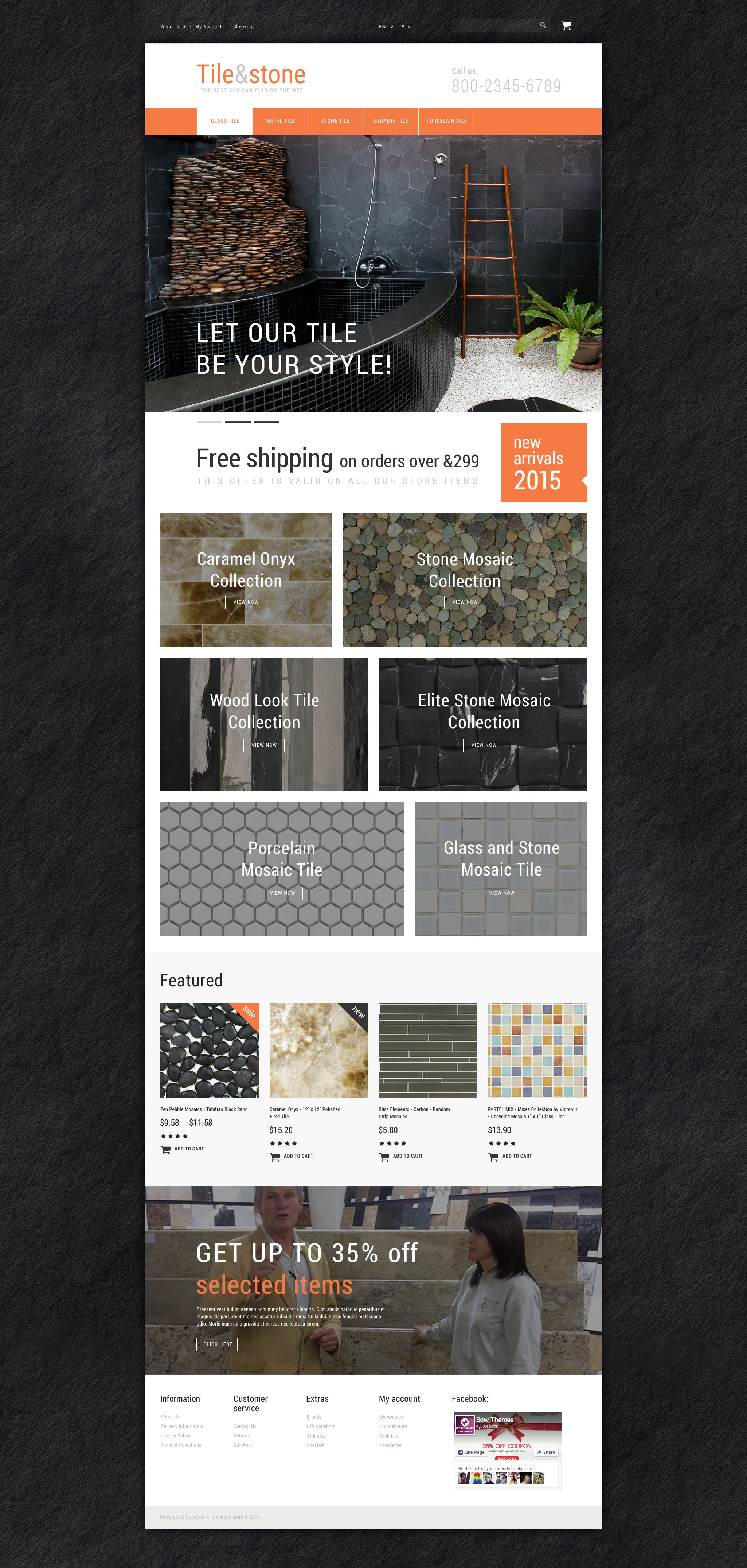 Tile  Stone OpenCart Template
