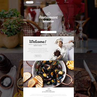 Restaurant Food Responsive Website Templates 55568
