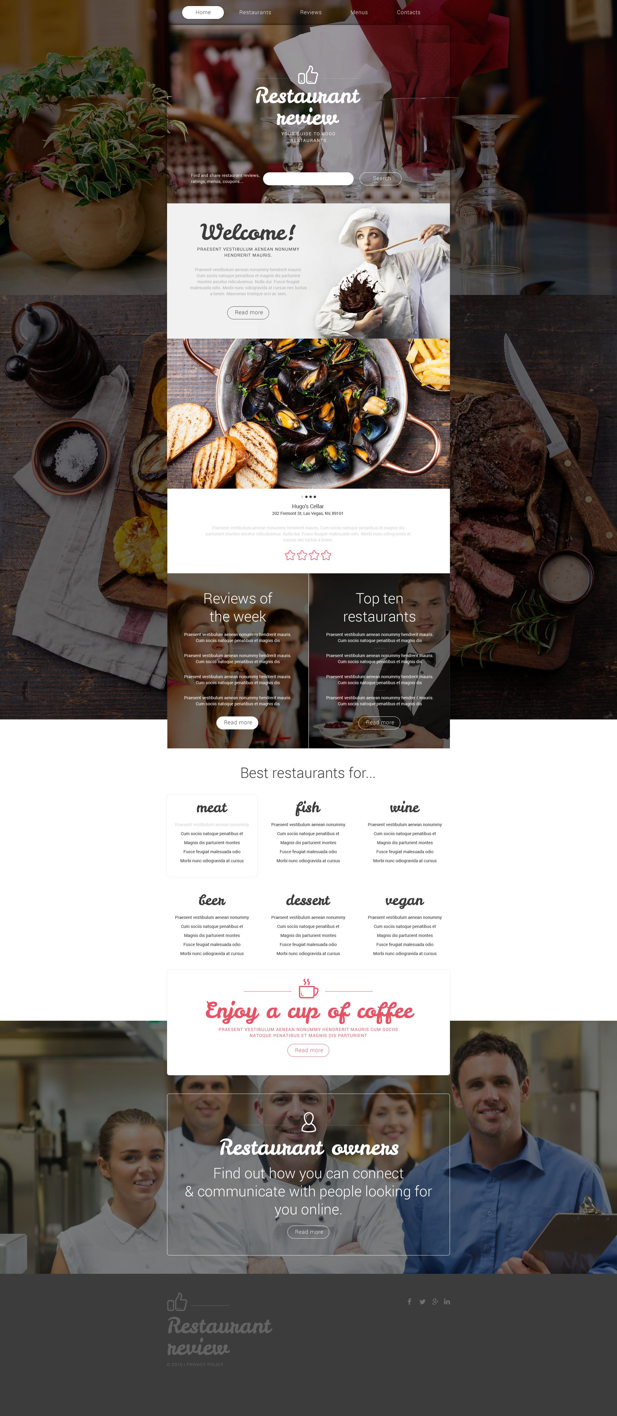 Restaurant Reviews Website Template