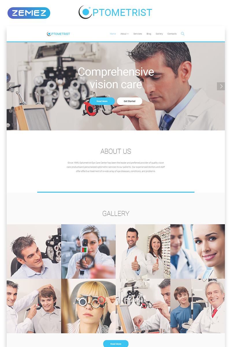 Optometrist - Medical Clinic Responsive Clean HTML Website Template