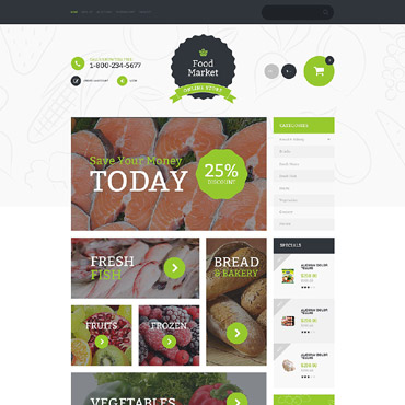 Food Online OpenCart Templates 55608