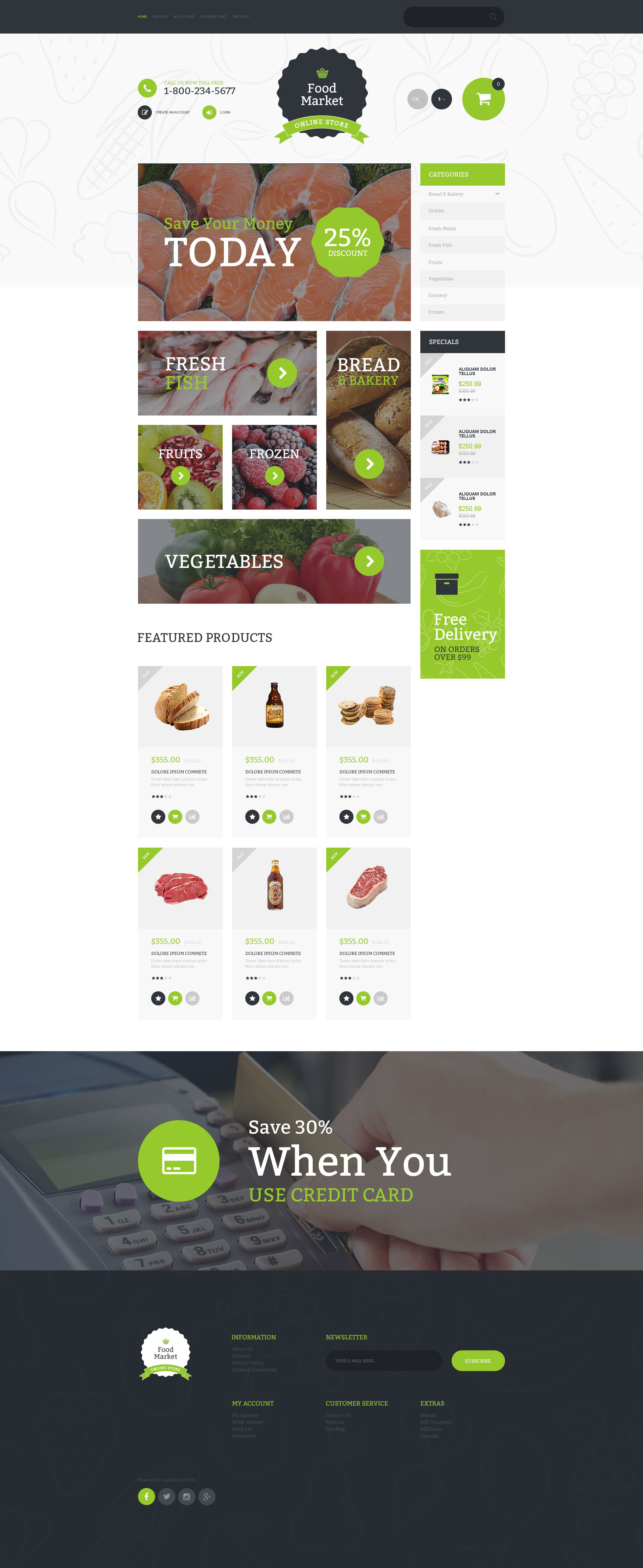 Food Market OpenCart Template