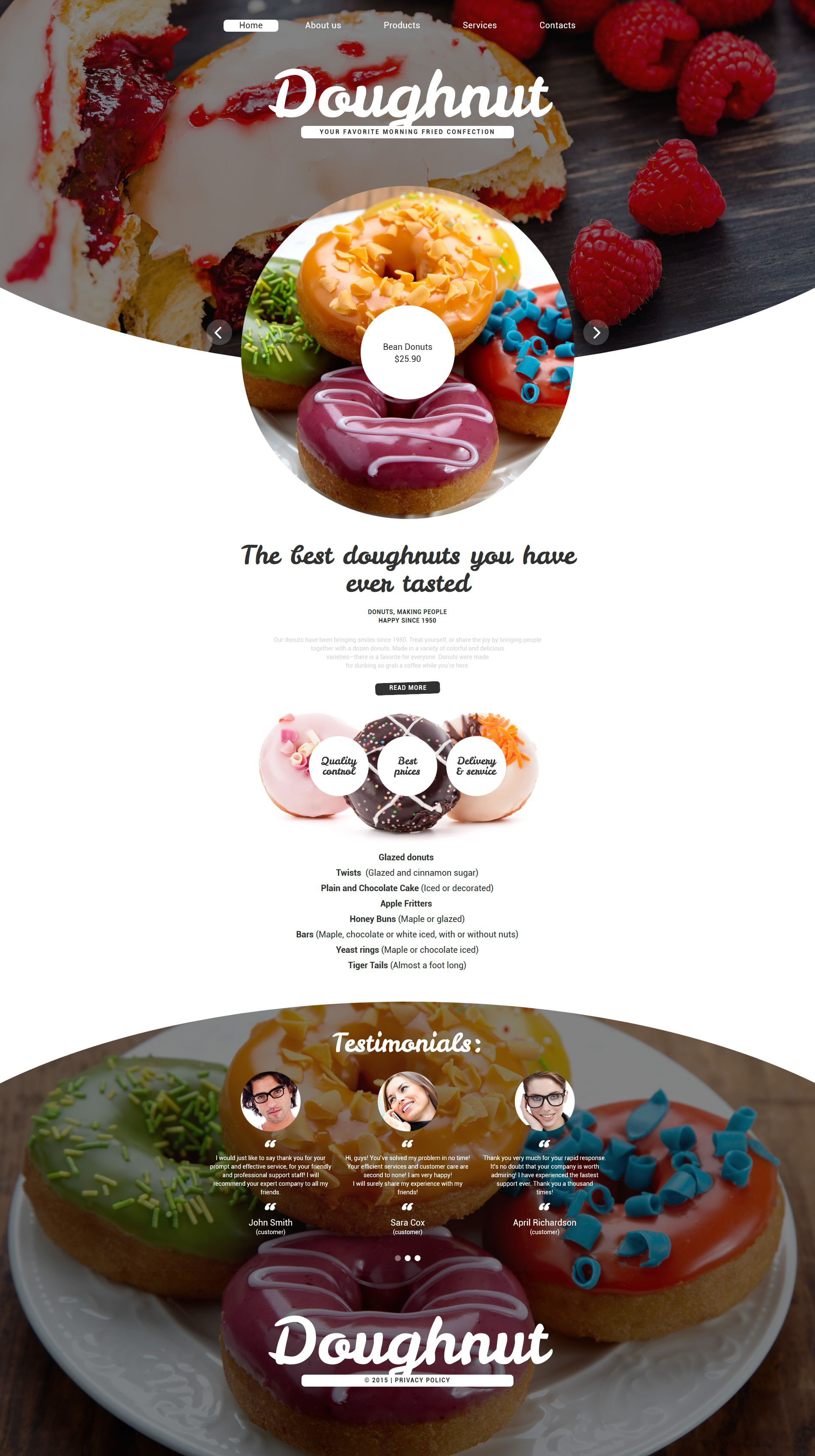 Confectionary Website Template