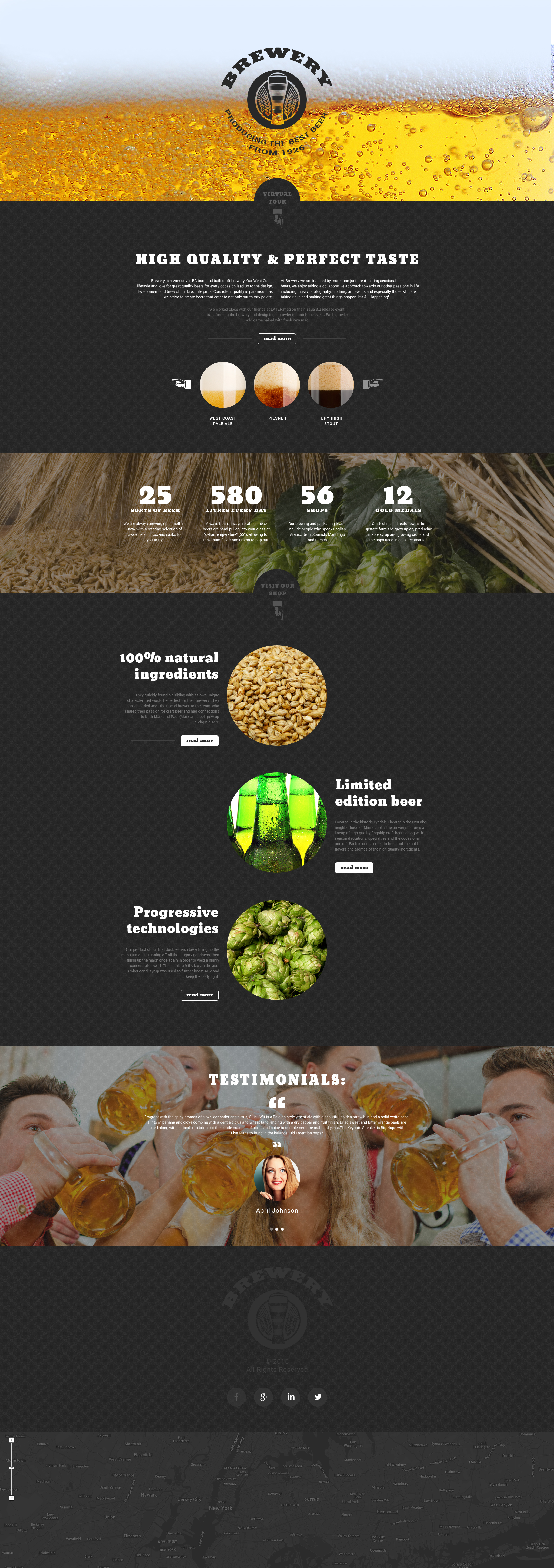Brewery Responsive Landing Page Template