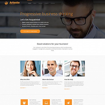 Consulting Business Moto CMS 3 Templates 55640