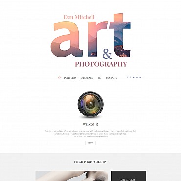 And Photography Moto CMS 3 Templates 55642