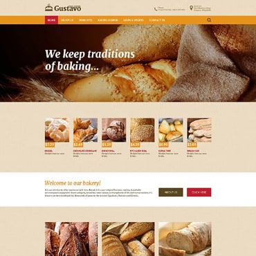 Bread Bakery Responsive Website Templates 55679