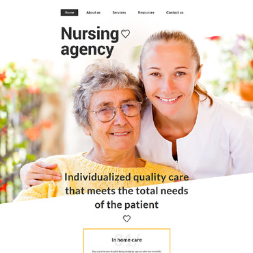 Old Nurse Responsive Website Templates 55702