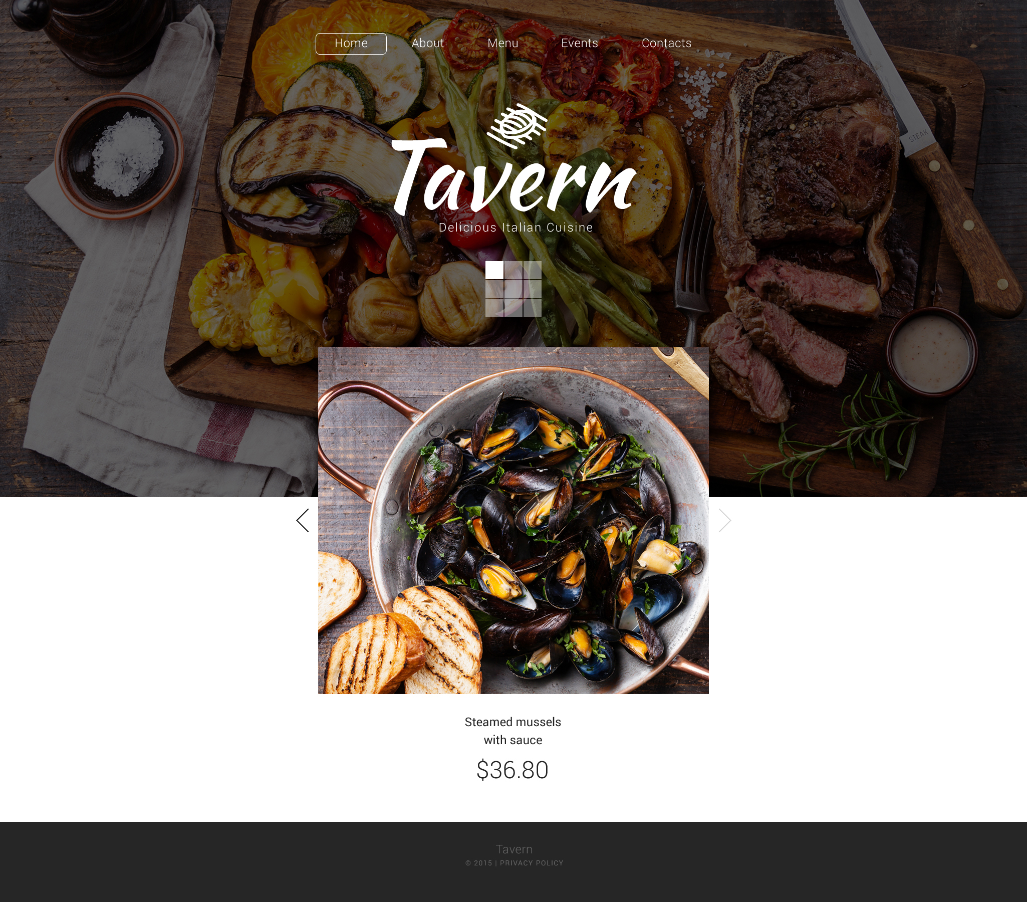 Tavern Website Template