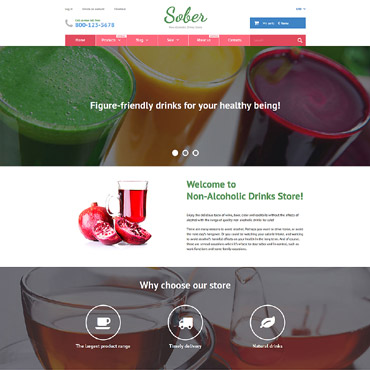 Beverage Alcohol-free Shopify Themes 55742