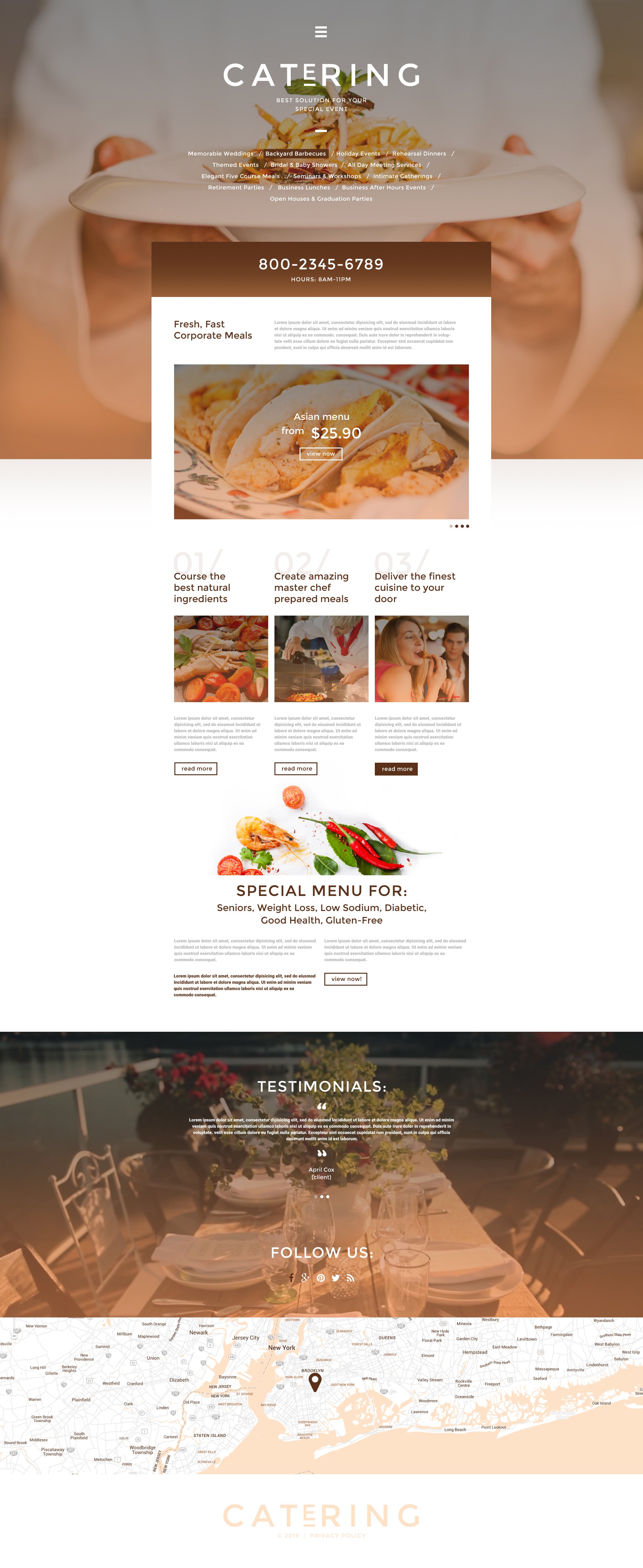 Catering Solutions Website Template