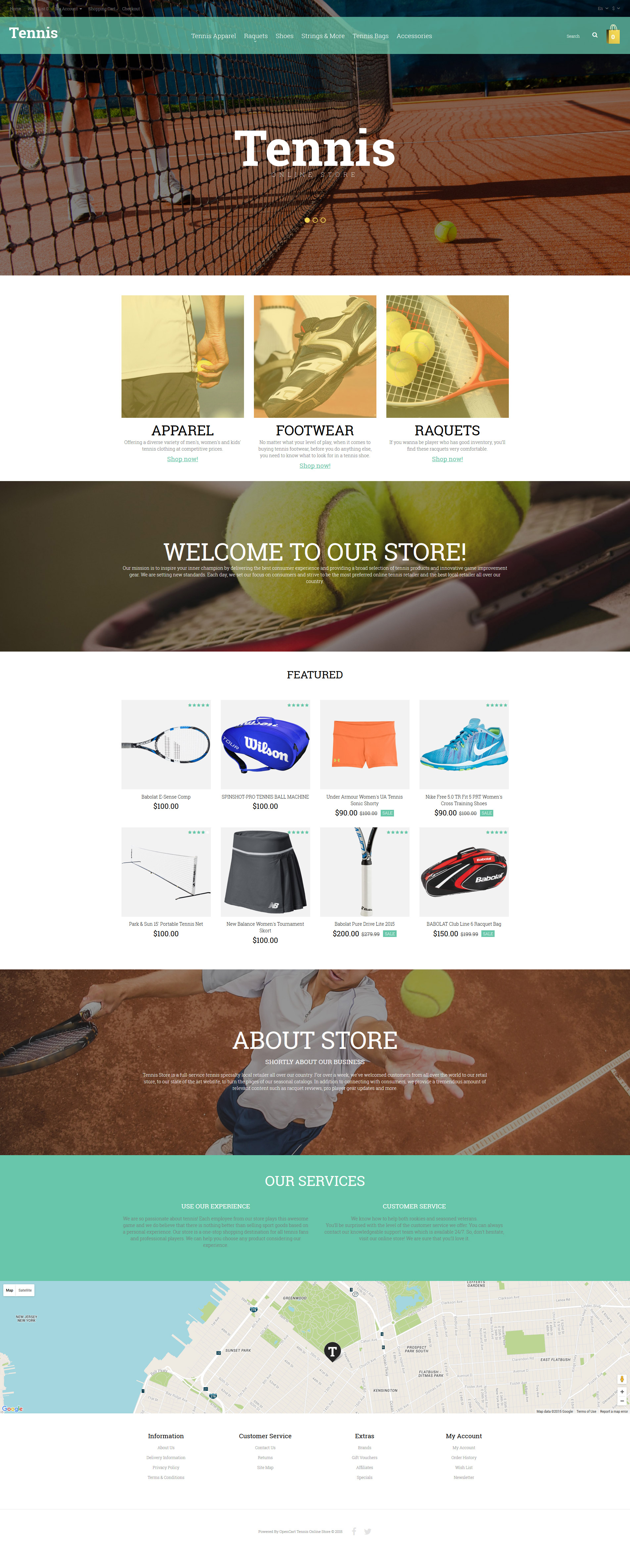 Tennis Responsive OpenCart Template