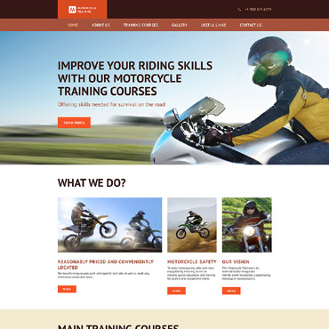 Motorcycle Races Responsive Website Templates 55948