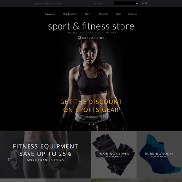 Fitness Store OpenCart Templates 55950