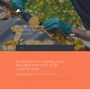 Roof Cleaning Responsive Website Templates 55964