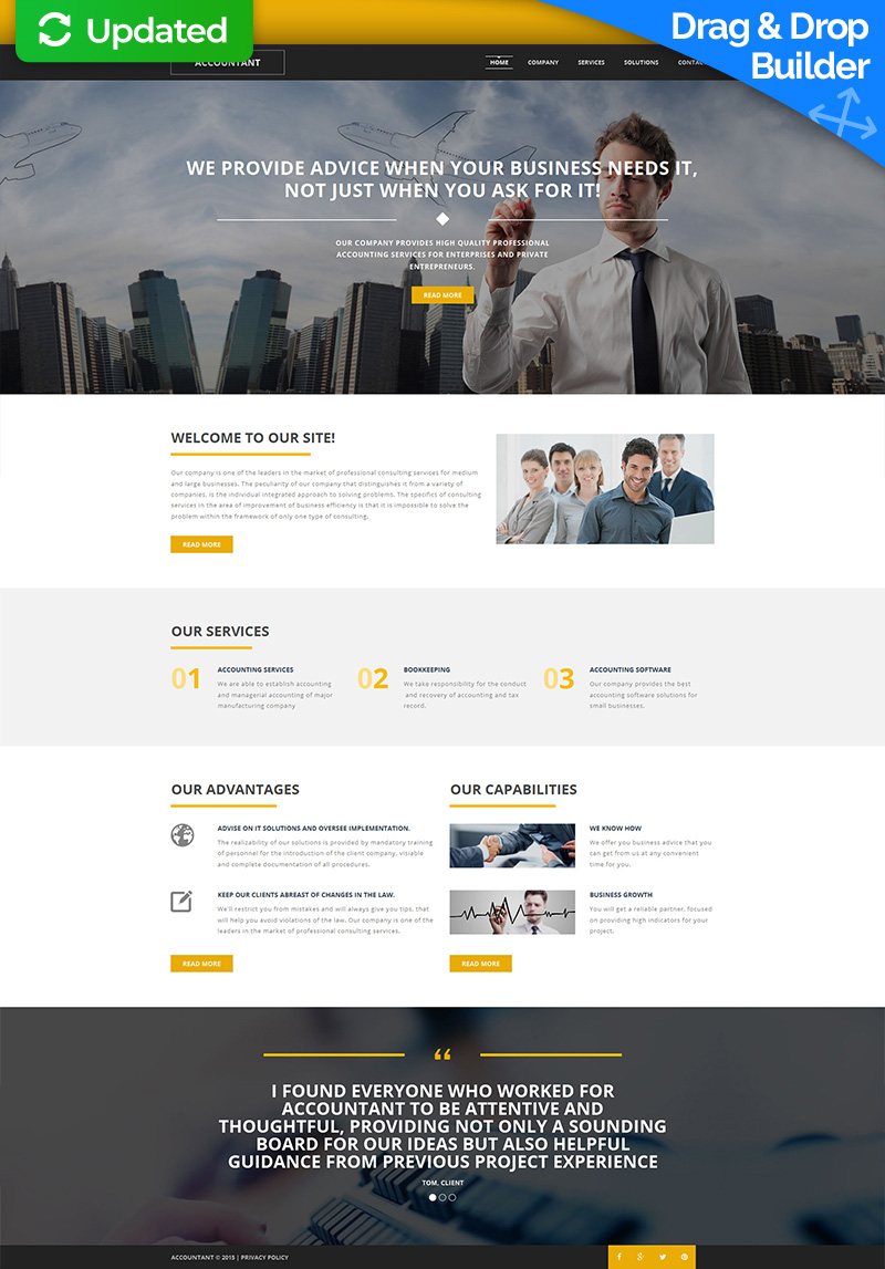 Accounting Website Moto CMS 3 Template