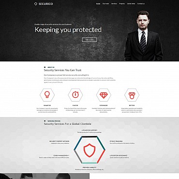 Protection Security_services Moto CMS 3 Templates 55999