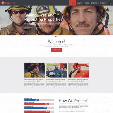 Department Firemen Responsive Website Templates 56032